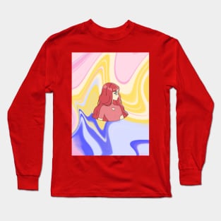 Girl On A Painting Long Sleeve T-Shirt